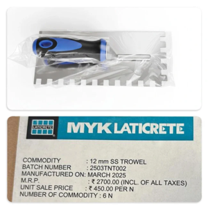 MYK Laticrete Notch Trowel (Notch Size 12mm)