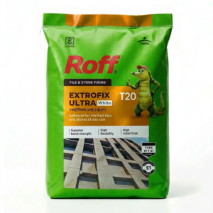Roff T20 Extrofix Ultra Tile Adhesive, White, 20 Kg Bag