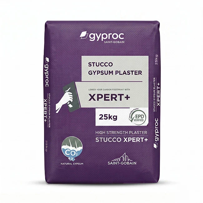 Saint-Gobain Gyproc Xpert+ Gypsum Punning Plaster, 25 Kg