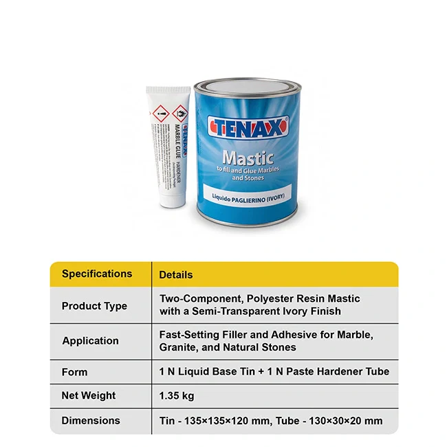 Tenax Polyester Marble Glue Mastic,1.35kg - Image 4