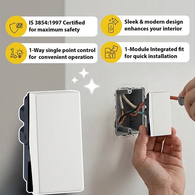 Legrand Myrius NextGen Switch, 6A, 1 Module - Image 2