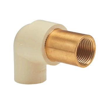 Ashirvad Flowguard Plus CPVC Brass Female Extension 90? Elbow, 3/4" X 1/2" (Brass Elbow Long)