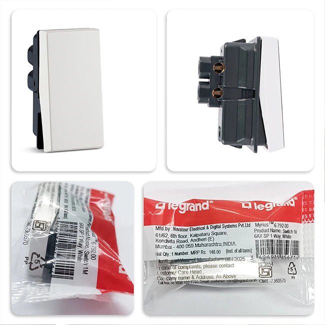 Legrand Myrius NextGen Switch, 6A, 1 Module - Image 3
