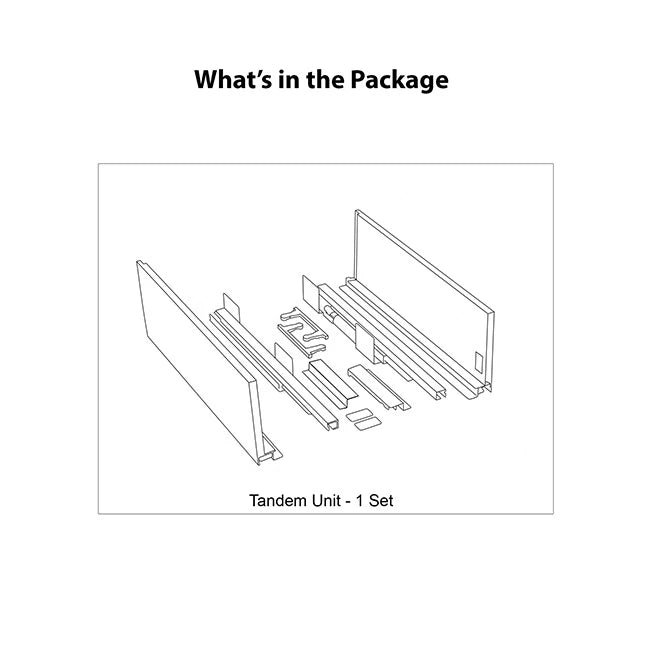 Hettich AvanTech Tandem Box Anthracite, 500mm, 30Kg, Full Set - Image 5