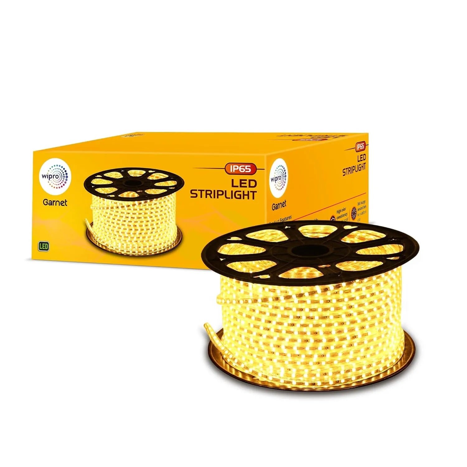 Wipro Garnet 50m IP65 144 LED Warm White Rope Light, 2700K