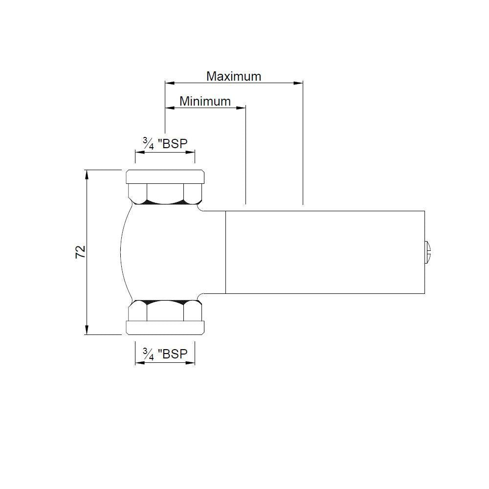 Jaquar Regular Body of Concealed Stop Cock, ALD-CHR-089R - Image 3