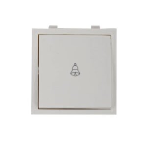 Anchor Roma Bell Push Switch, 10A, 2 Module, White