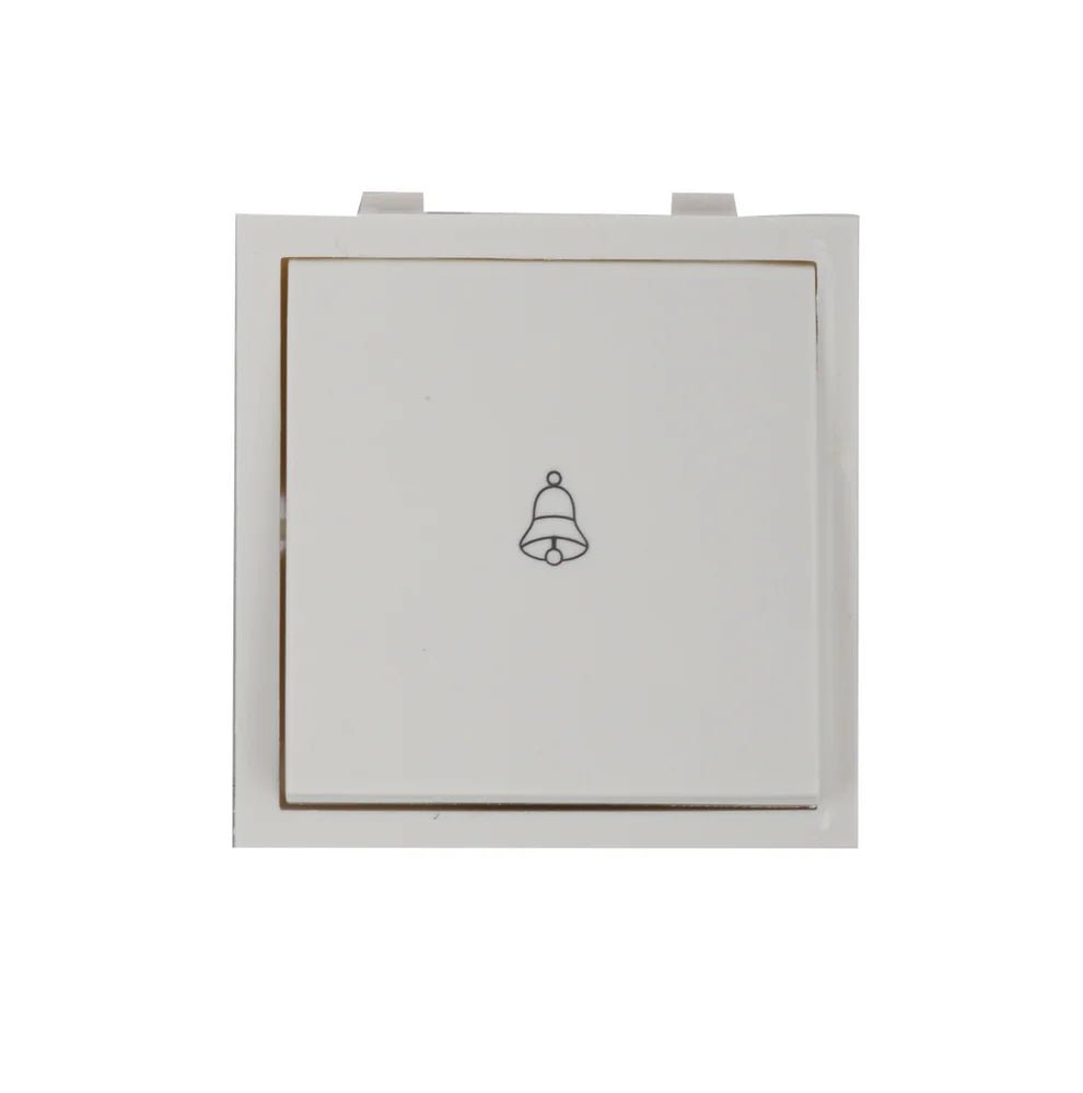 Anchor Roma Bell Push Switch, 10A, 2 Module, White