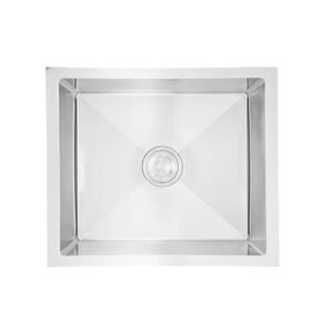 Futura Hand Carved Series Single Bowl, Stainless Steel