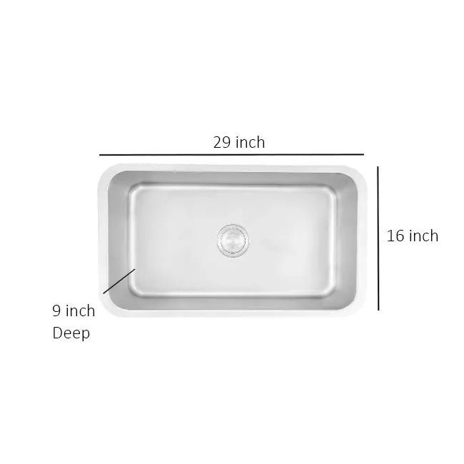 Futura Undermount Series, Stainless Steel, 29" X 16" X 9", FS 503 - Image 2