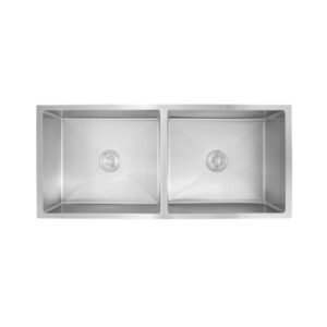 Futura Hand Carved Series Double Bowl, Stainless Steel, 36" X 18" X 9", FS 3618 DB HM