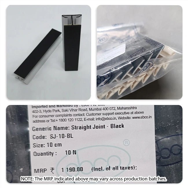 Ebco PVC Skirting Joints, 100mm, Black (Pack of 1 No.) - Image 5
