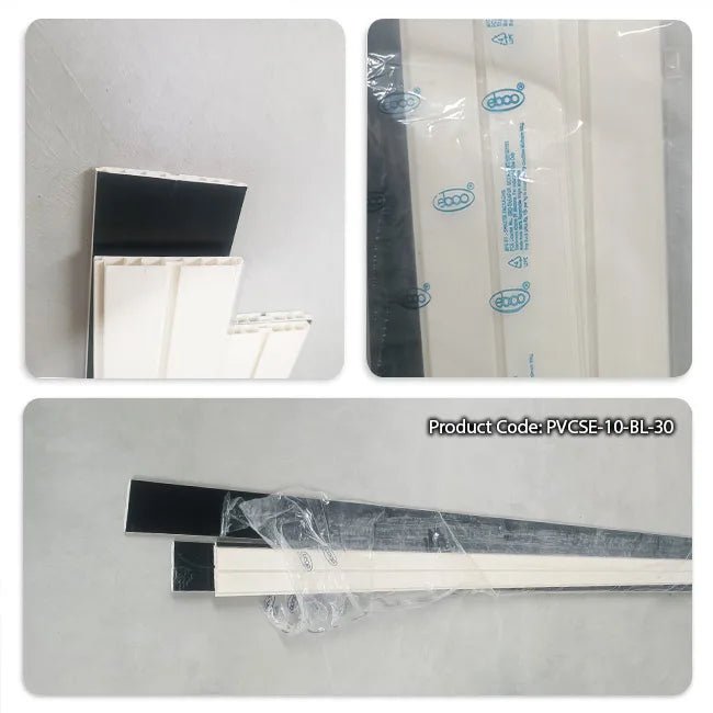 Ebco PVC Skirting, Height 100mm, Length 3m, Black, PVCSE-10-BL-30 - Image 2