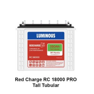 Luminous Red Charge RC 18000 150Ah Tall Tubular Inverter Battery