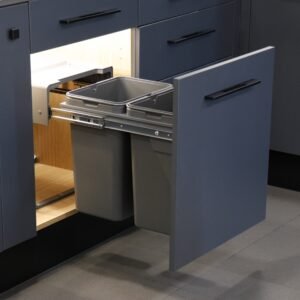 Ebco Pull Out Waste Bin, 40L Capacity, 2 X 20L Separate Bins, POWB4-40-AT