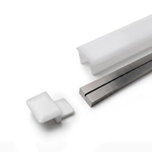 Ebco Luminor 8C, Set of Aluminium Heat Sink Profile with Diffusor Profile, Length 3m, LUM8C1