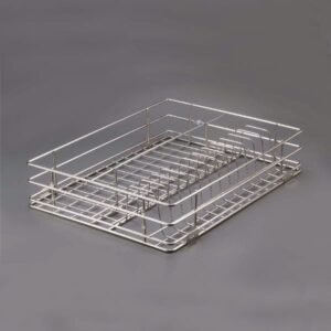 Ebco Cup & Saucer Kitchen Basket, SS304, 100mm Height, 505mm Depth